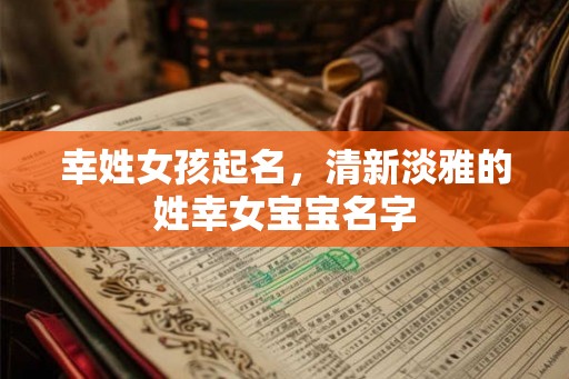 幸姓女孩起名，清新淡雅的姓幸女宝宝名字