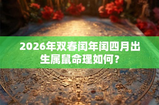 2026年双春闰年闰四月出生属鼠命理如何？