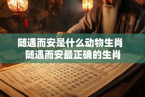 随遇而安是什么动物生肖  随遇而安最正确的生肖