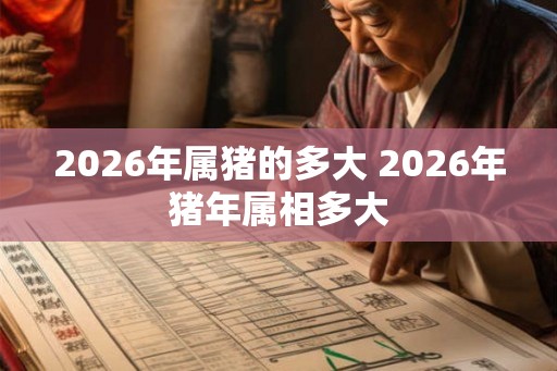 2026年属猪的多大 2026年猪年属相多大 2026年属猪的多大 2026年猪年属相多大