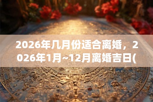 2026年几月份适合离婚，2026年1月~12月离婚吉日(45天)