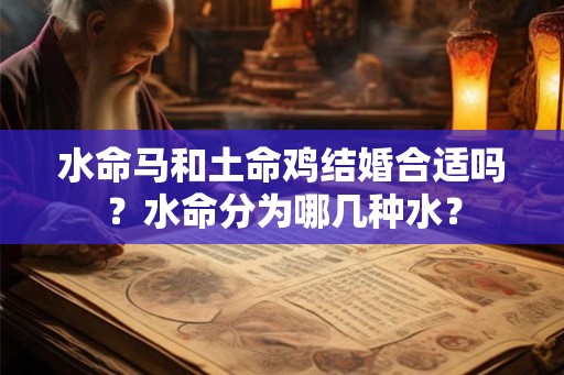 水命马和土命鸡结婚合适吗？水命分为哪几种水？