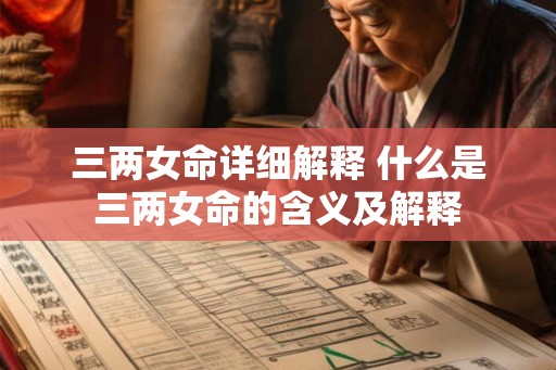 三两女命详细解释 什么是三两女命的含义及解释