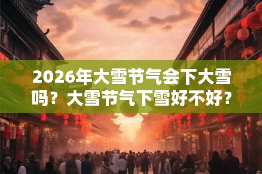 2026年大雪节气会下大雪吗?大雪节气下雪好不好? 2026年大雪节气会下大雪吗?大雪节气下雪好不好?