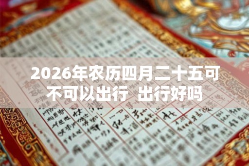 2026年农历四月二十五可不可以出行  出行好吗