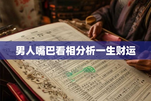 男人嘴巴看相分析一生财运