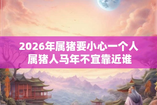 2026年属猪要小心一个人 属猪人马年不宜靠近谁