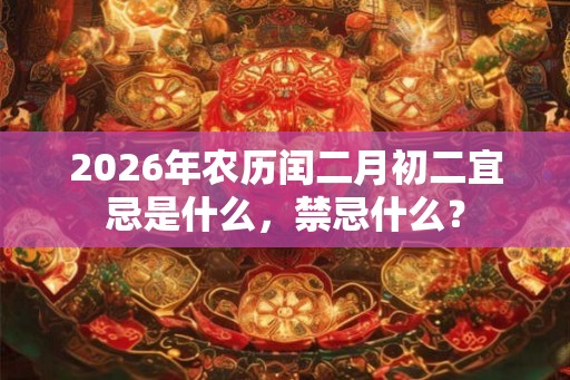 2026年农历闰二月初二宜忌是什么，禁忌什么？
