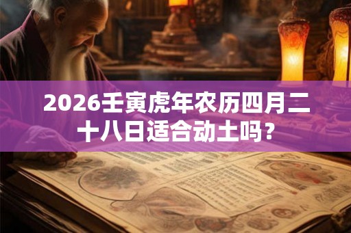 2026壬寅虎年农历四月二十八日适合动土吗？