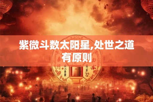 紫微斗数太阳星,处世之道有原则