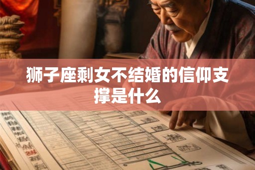 狮子座剩女不结婚的信仰支撑是什么