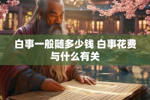 白事一般随多少钱 白事花费与什么有关