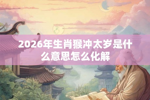 2026年生肖猴冲太岁是什么意思怎么化解
