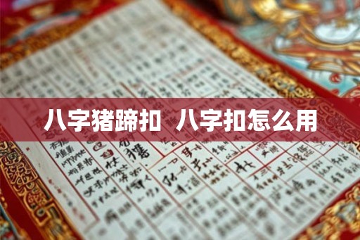 八字猪蹄扣  八字扣怎么用