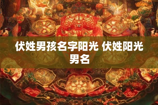伏姓男孩名字阳光 伏姓阳光男名 伏姓男孩名字阳光 伏姓阳光男名
