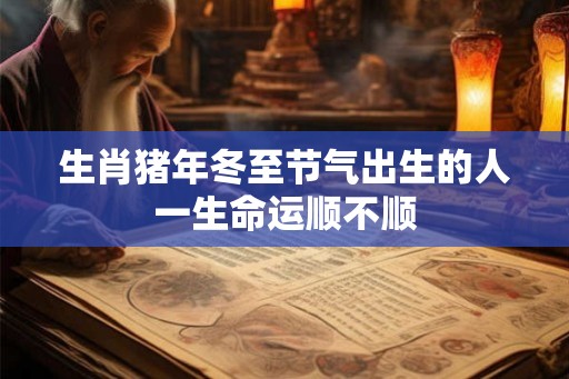 生肖猪年冬至节气出生的人一生命运顺不顺