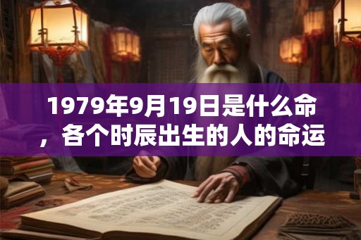 1979年9月19日是什么命，各个时辰出生的人的命运