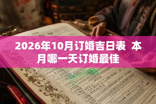2026年10月订婚吉日表 本月哪一天订婚最佳 2026年10月订婚吉日表 本月哪一天订婚最佳
