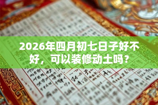 2026年四月初七日子好不好，可以装修动土吗？
