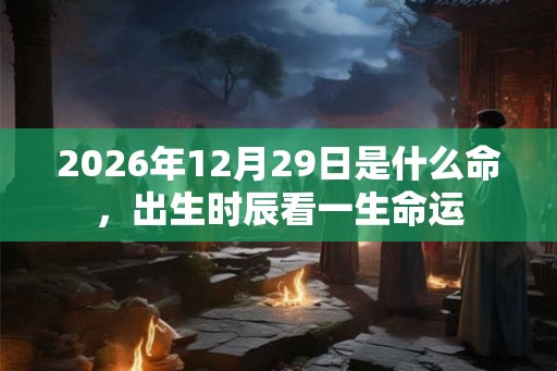 2026年12月29日是什么命,出生时辰看一生命运 2026年12月29日是什么命,出生时辰看一生命运