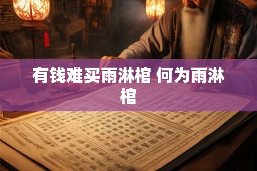 有钱难买雨淋棺 何为雨淋棺 有钱难买雨淋棺 何为雨淋棺