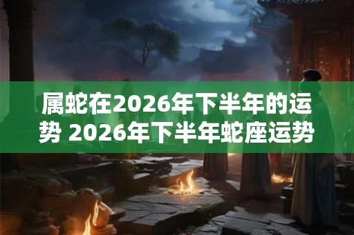 属蛇在2026年下半年的运势 2026年下半年蛇座运势如何 属蛇在2026年下半年的运势 2026年下半年蛇座运势如何