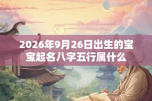 2026年9月26日出生的宝宝起名八字五行属什么 2026年9月26日出生的宝宝起名八字五行属什么