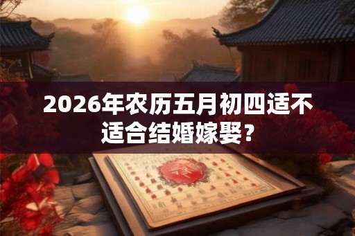2026年农历五月初四适不适合结婚嫁娶？