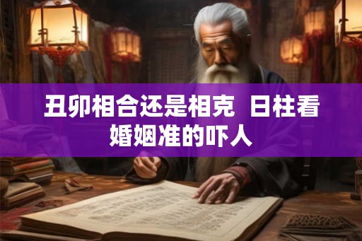 丑卯相合还是相克  日柱看婚姻准的吓人