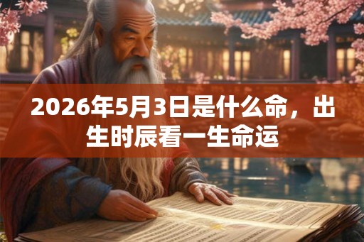 2026年5月3日是什么命，出生时辰看一生命运