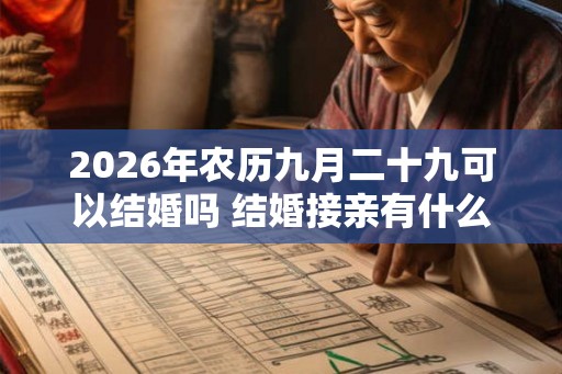 2026年农历九月二十九可以结婚吗 结婚接亲有什么讲究 2026年农历九月二十九可以结婚吗 结婚接亲有什么讲究