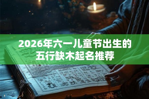 2026年六一儿童节出生的五行缺木起名推荐