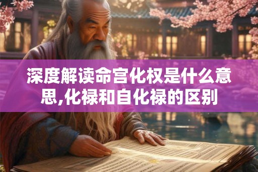 深度解读命宫化权是什么意思,化禄和自化禄的区别