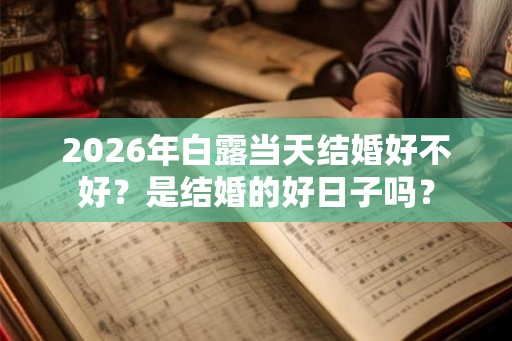 2026年白露当天结婚好不好?是结婚的好日子吗? 2026年白露当天结婚好不好?是结婚的好日子吗?
