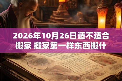 2026年10月26日适不适合搬家 搬家第一样东西搬什么最好 2026年10月26日适不适合搬家 搬家第一样东西搬什么最好