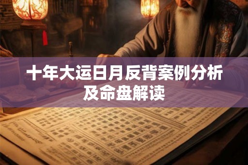 十年大运日月反背案例分析及命盘解读