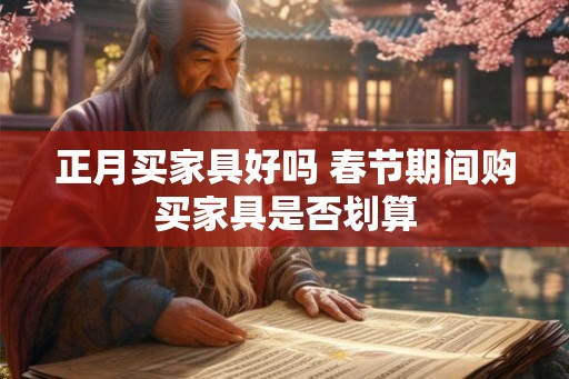 正月买家具好吗 春节期间购买家具是否划算