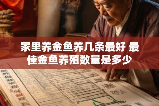 家里养金鱼养几条最好 最佳金鱼养殖数量是多少