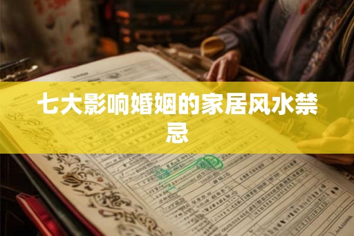 七大影响婚姻的家居风水禁忌