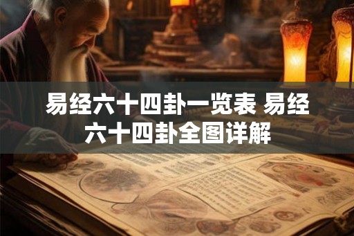 易经六十四卦一览表 易经六十四卦全图详解 易经六十四卦一览表 易经六十四卦全图详解