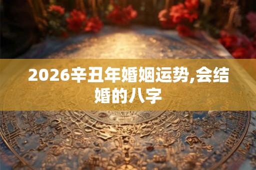 2026辛丑年婚姻运势,会结婚的八字