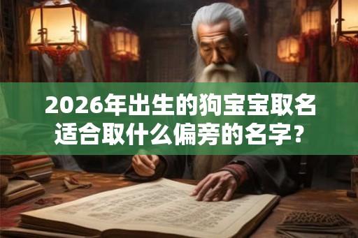 2026年出生的狗宝宝取名适合取什么偏旁的名字？
