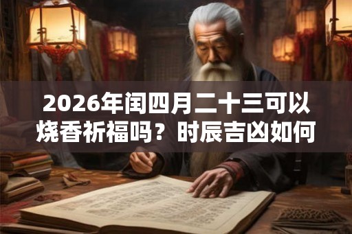 2026年闰四月二十三可以烧香祈福吗?时辰吉凶如何? 2026年闰四月二十三可以烧香祈福吗?时辰吉凶如何?