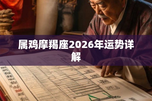 属鸡摩羯座2026年运势详解