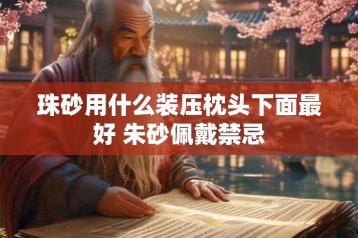 珠砂用什么装压枕头下面最好 朱砂佩戴禁忌 珠砂用什么装压枕头下面最好 朱砂佩戴禁忌
