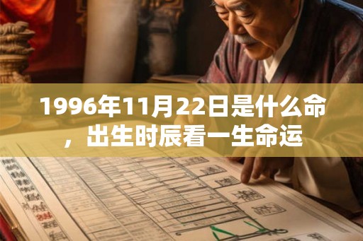 1996年11月22日是什么命，出生时辰看一生命运