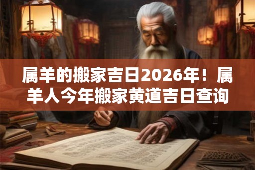 属羊的搬家吉日2026年！属羊人今年搬家黄道吉日查询