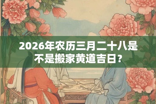 2026年农历三月二十八是不是搬家黄道吉日？