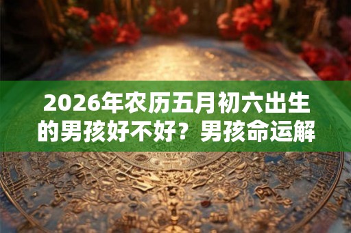 2026年农历五月初六出生的男孩好不好？男孩命运解析