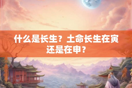 什么是长生？土命长生在寅还是在申？